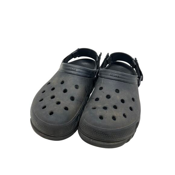 Crocs Charcoal Gray Clogs Mens 10 Womans 12 - Picture 1 of 7